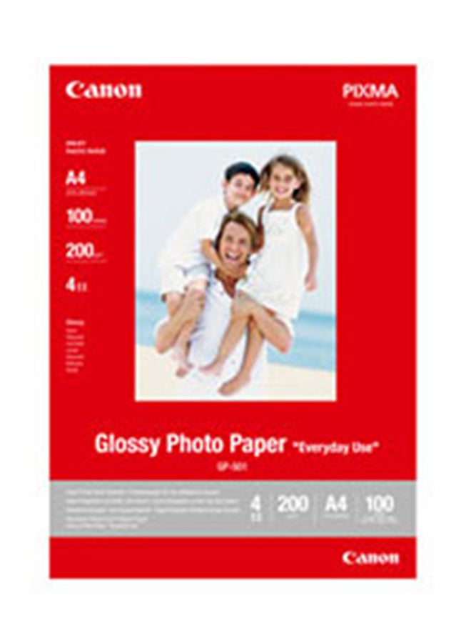 Canon GP-501 Glossy A4 Photo Paper Printing Pack Of 20 Sheets 