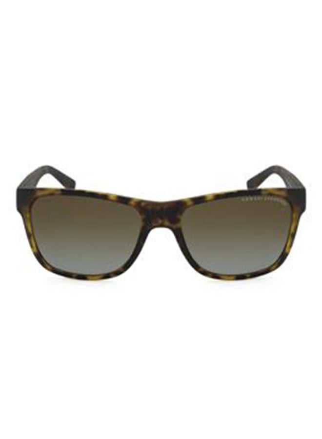 Men's Full Rim Rectangular Frame Sunglasses AX4008 8029T5 56