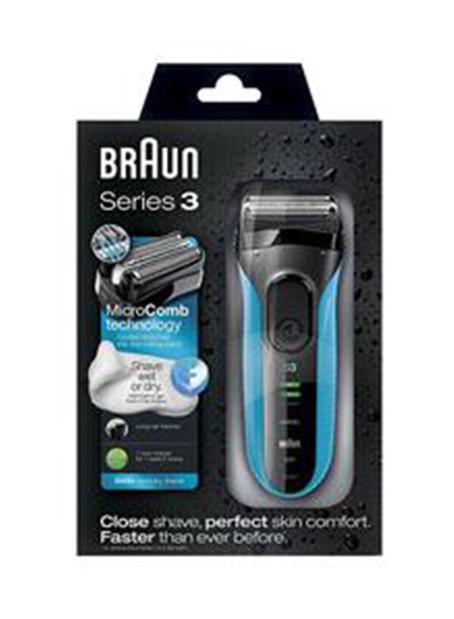 BRAUN Rechargeable Wet And Dry Shaver Black/Blue 15.5x5.7x22.2cm - Image 1