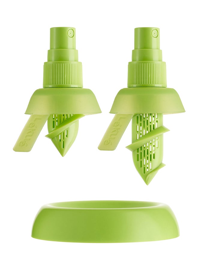 طقم بخاخ لعصير الليمون من 3 قطع أخضر 21 x 12 x 2سم - Image 1