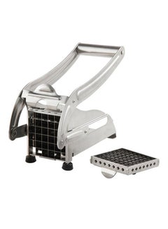 Potato And Chip Slicer With 2 Interchangeable Blades Silver Standard