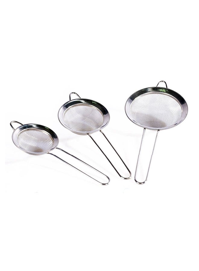 Generic - 3-Piece Strainer Set Silver 8,10, 12cm - Image 1