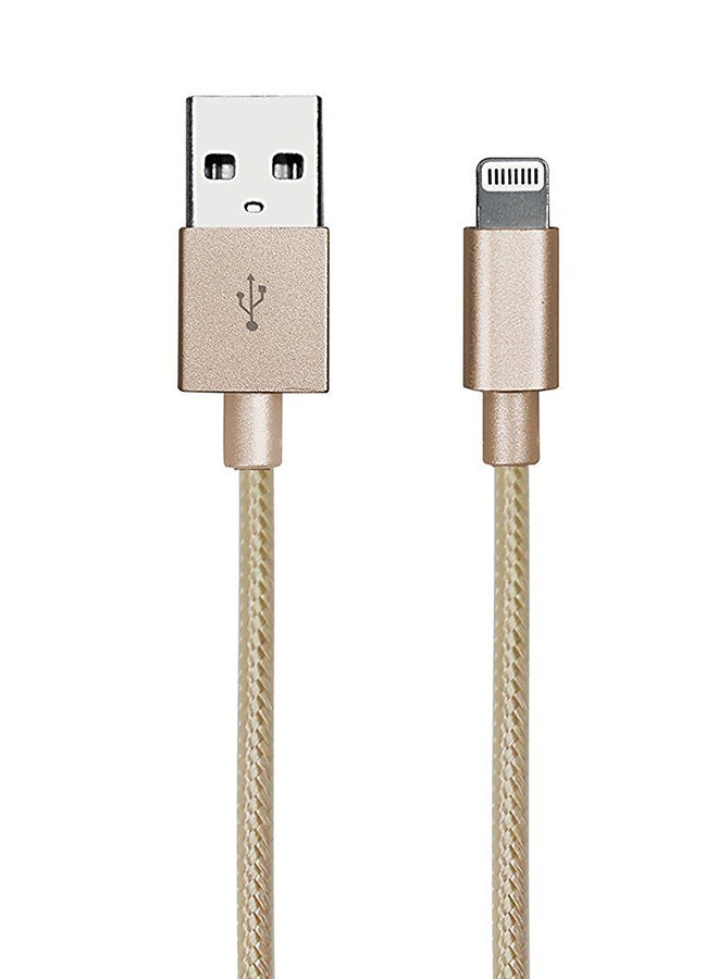 اس بي اس بيزيكس كابل لايتننج USB ذهبي  - Image 1