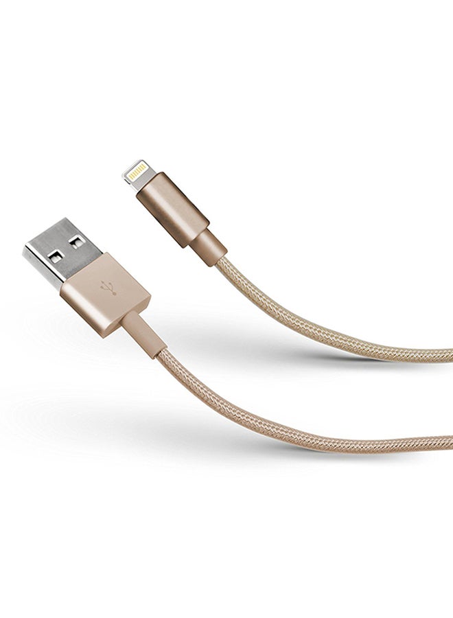 اس بي اس بيزيكس كابل لايتننج USB ذهبي  - Image 2