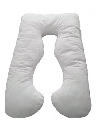 Belly Contoured Body U-Shaped Extra Comfort Cuddler Pregnancy Pillow White - v1511714578/N12775650A_1