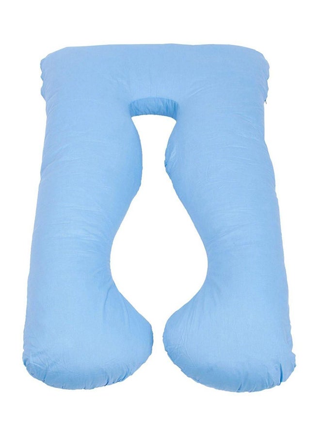 U-Shaped Maternity Pillow Cotton Light Blue
