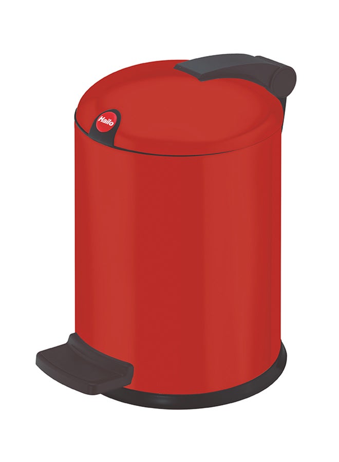 Hailo Design S Pedal Bin, 4 Liters, Compact Waste Bin with Lid, Foot Pedal Dustbin for Kitchen, Bathroom, Bedroom, Office, Red, Made in Germany - HLO-0704-059 Red 4Liters - Image 1
