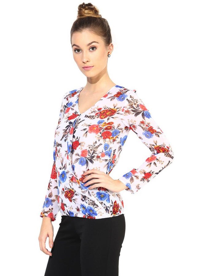 THE VANCA Casual Printed Top Multicolour - Image 3