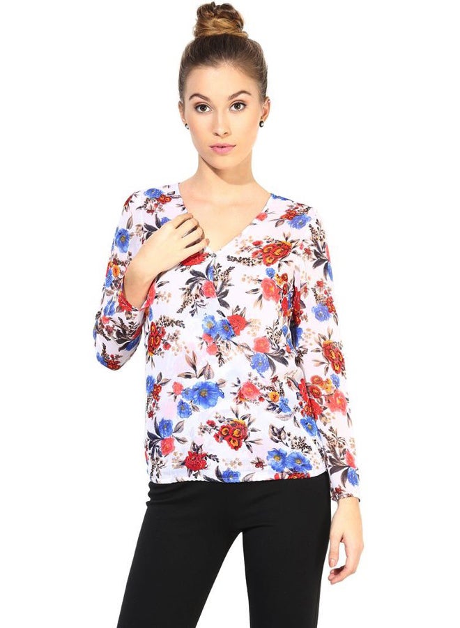 THE VANCA Casual Printed Top Multicolour - Image 1
