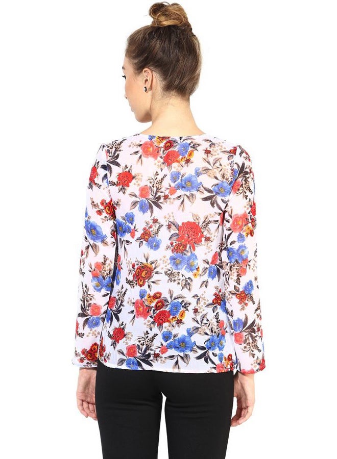 THE VANCA Casual Printed Top Multicolour - Image 2