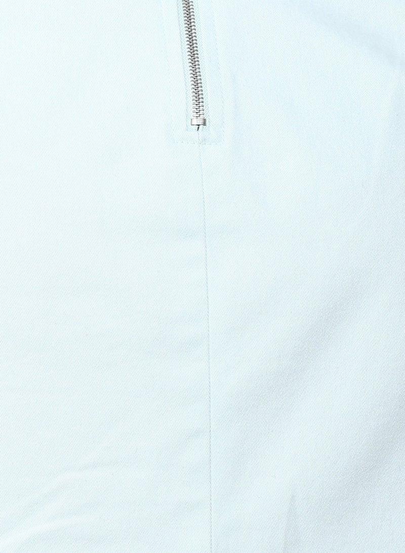 FOREVER 21 Exposed Zipper Mini Skirt Blue  - Image 3