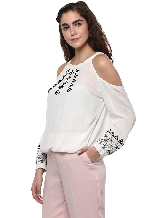 Embroidered Boho Top Off White - v1511780623/N12842502V_3