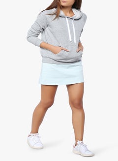 FOREVER 21 Exposed Zipper Mini Skirt Blue  - Image 1
