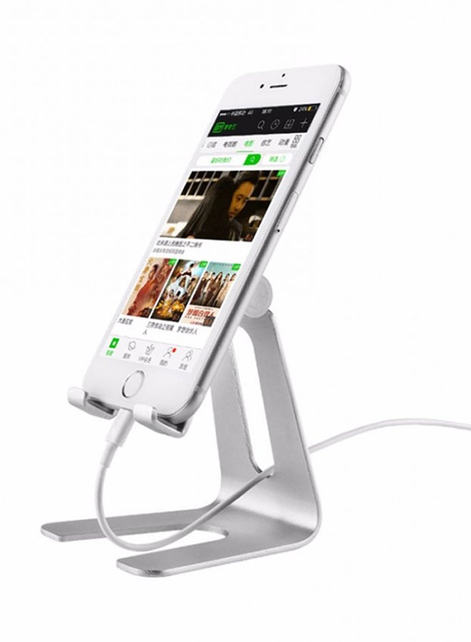 مارجون حامل مكتبي للهاتف الخليوي والكمبيوتر اللوحي فضي - Image 3