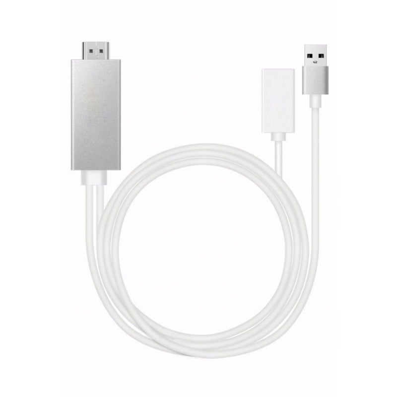 MARGOUN 2-In-1 HDMI Cable Silver - Image 1