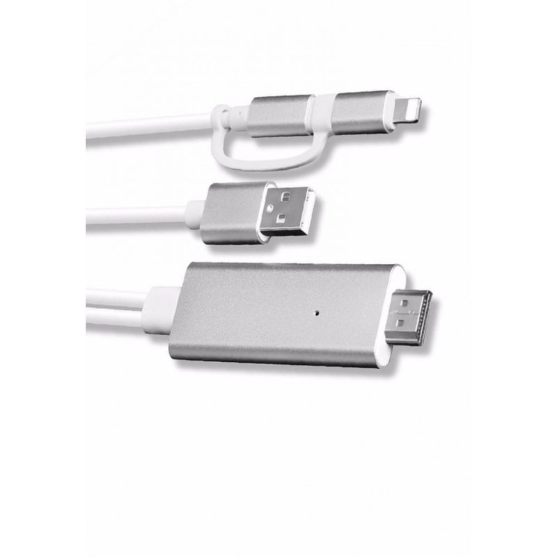MARGOUN 3-In-1 HDMI Cable Silver - Image 2