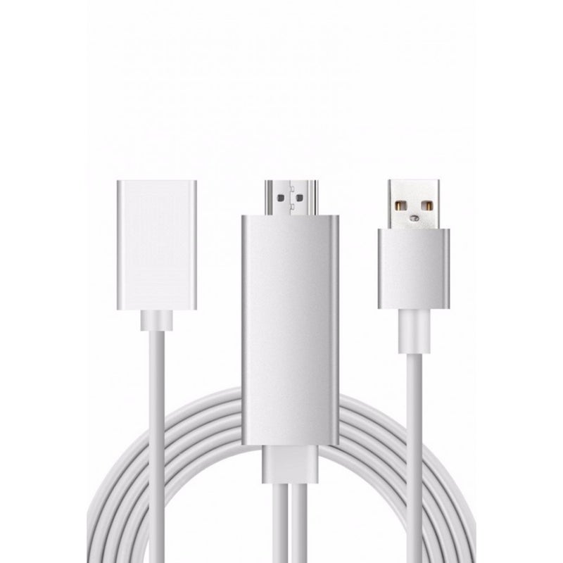 MARGOUN 2-In-1 HDMI Cable Silver - Image 2