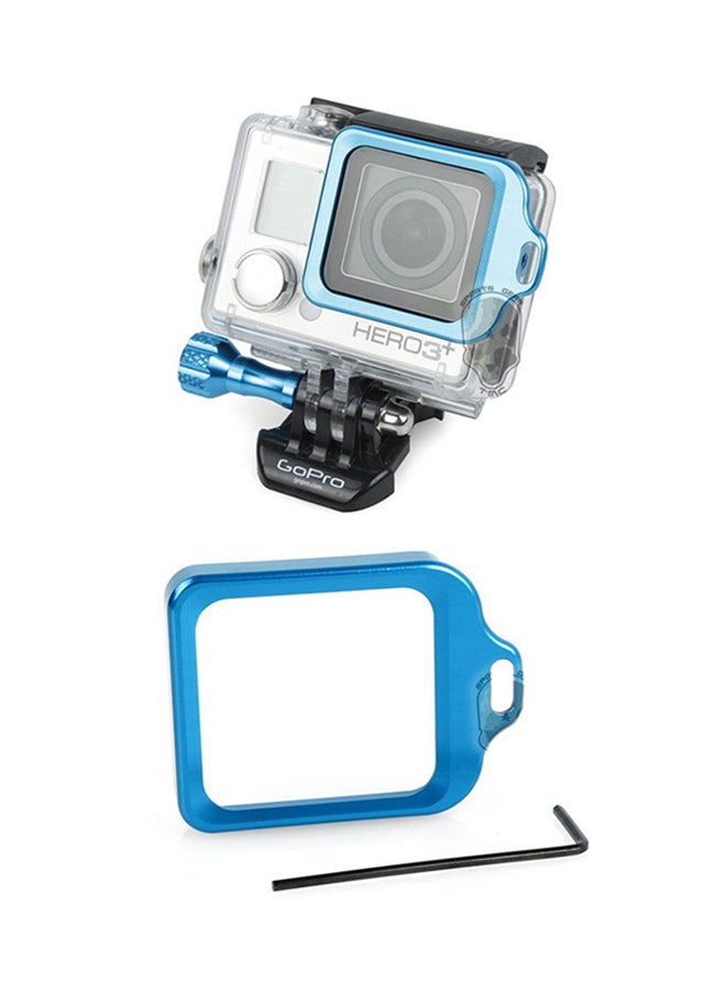 Aluminum Metal Lanyard Ring Lens Mount Blue - Image 1