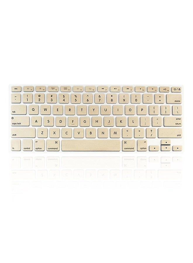 US Layout Keyboard Skin Cover For Apple MacBook Pro/Air/Retina 13/15/17-inch Gold - Image 1