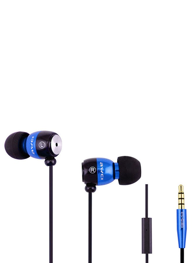 Awei Bass In-Ear Headphones For Smartphones Blue