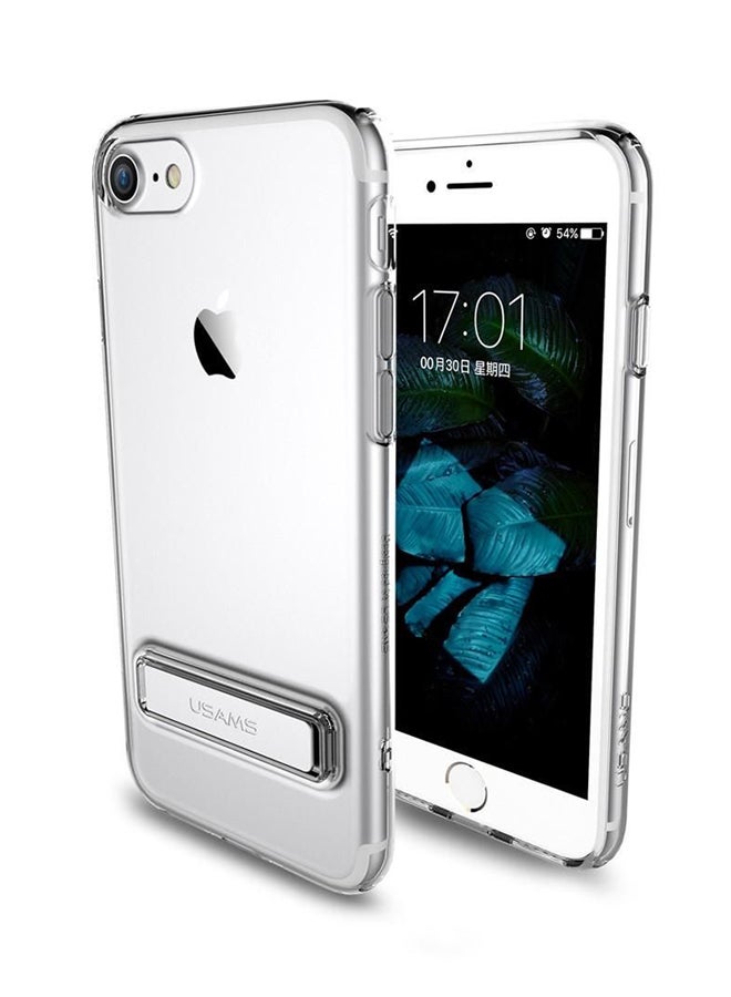 Usams Thermoplastic Polyurethane Slim Case Cover With Kickstand For Apple iPhone 7 Silver - Image 1