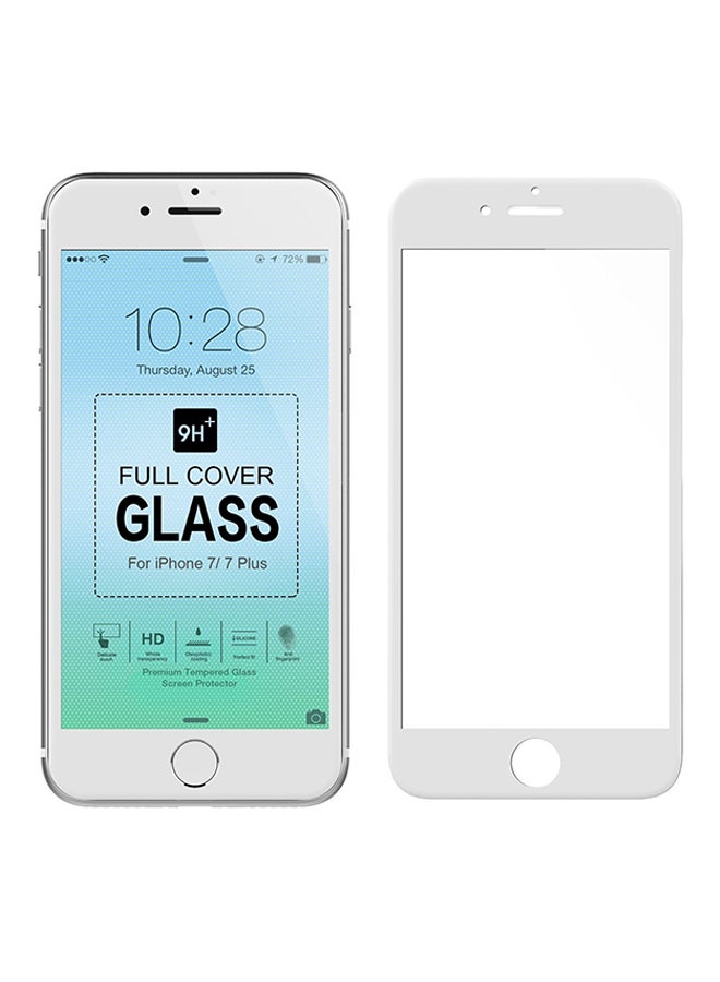 Generic - Anti-Fingerprint Tempered Glass Screen Protector For Apple iPhone 7 Plus White - Image 1