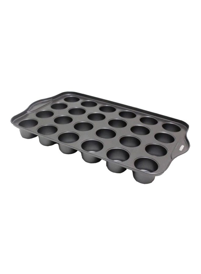 Nonstick 24-Cup Deluxe Mini-Cheesecake Pan Black 39cm x 26cmcentimeter  - Image 1