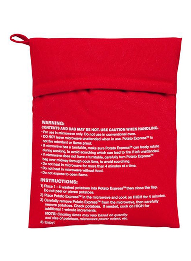 حقيبة البطاطا لشيها في فرن الميكروويف أحمر Standard - Image 2