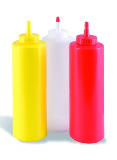 Set Of 3 Ketchup Bottles Red/Yellow standard