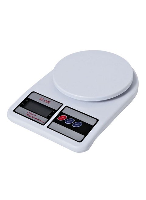 Digital Kitchen Scale With LCD Display White 10kg