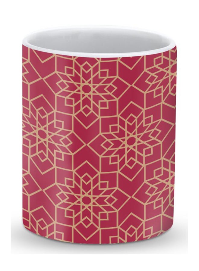 Stylizedd Premium Ottoman Art Designer Mug Red/Yellow - Image 1