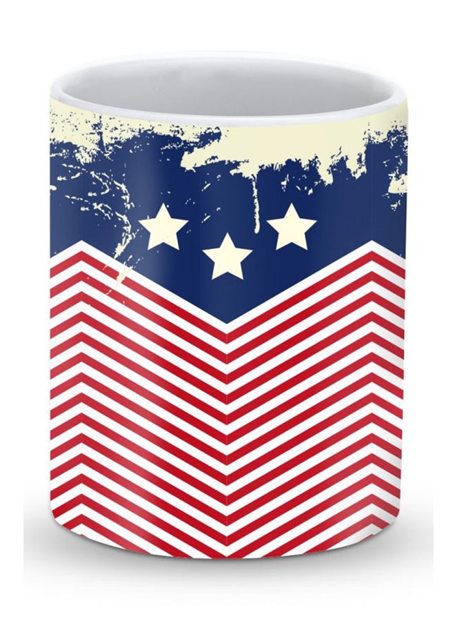 Stylizedd Premium Stars And Stripes Designer Mug Red/Blue/White - Image 1