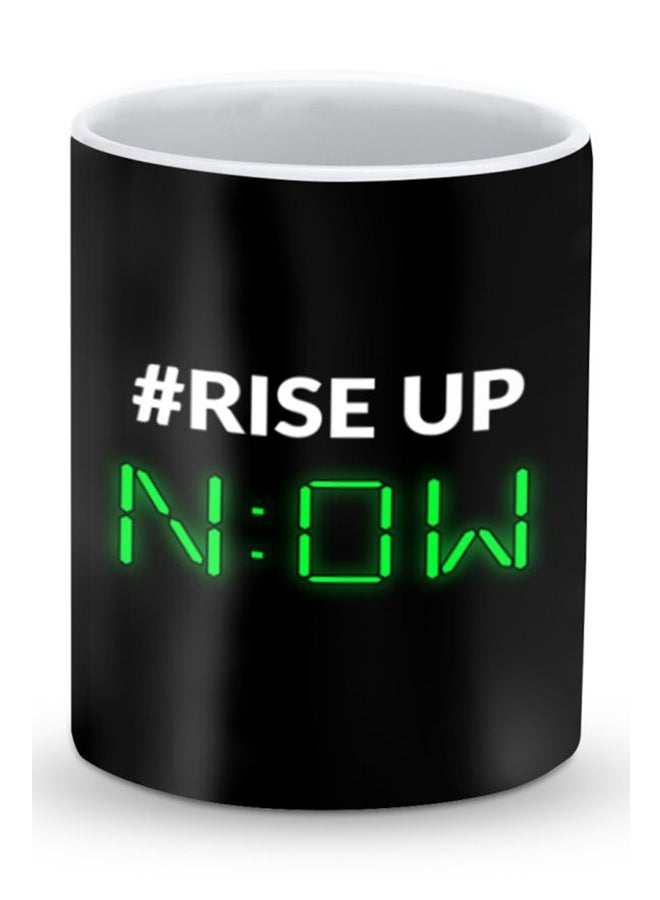 ستايلايزد قدح قهوة فاخر بتصميم إنهض! أسود/ أبيض/ أخضر - Image 1