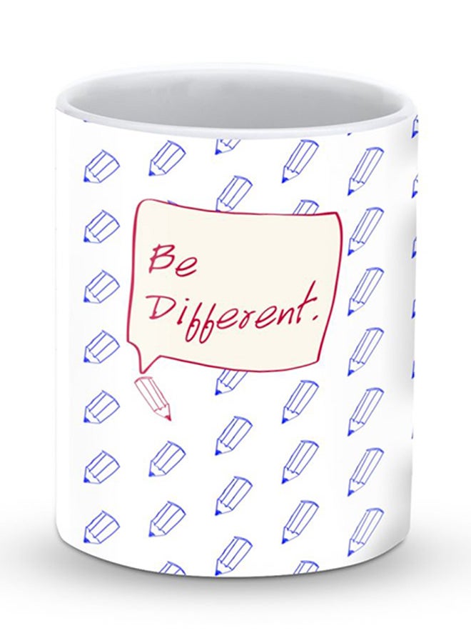 ستايلايزد قدح قهوة فاخر بتصميم كن مختلفاً أبيض/أزرق/وردي - Image 1