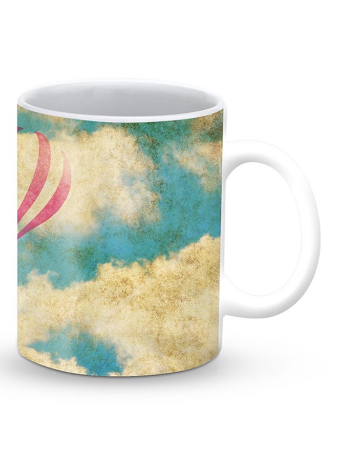 Stylizedd Premium Spreading The Love Designer Mug Blue/Beige/Pink - Image 2