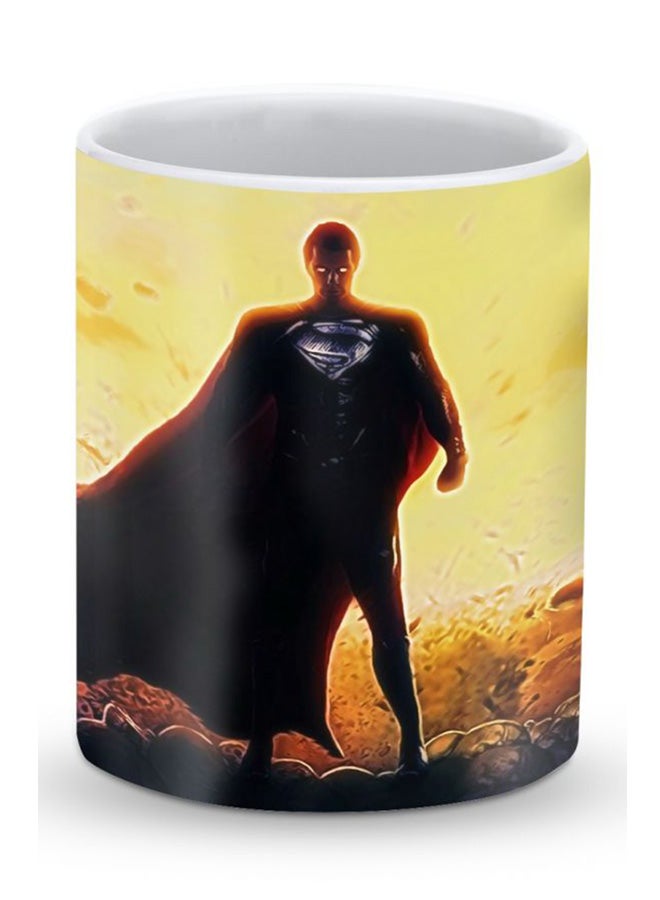 ستايلايزد قدح قهوة فاخر بتصميم سوبرمان أصفر\أسود\بني - Image 1