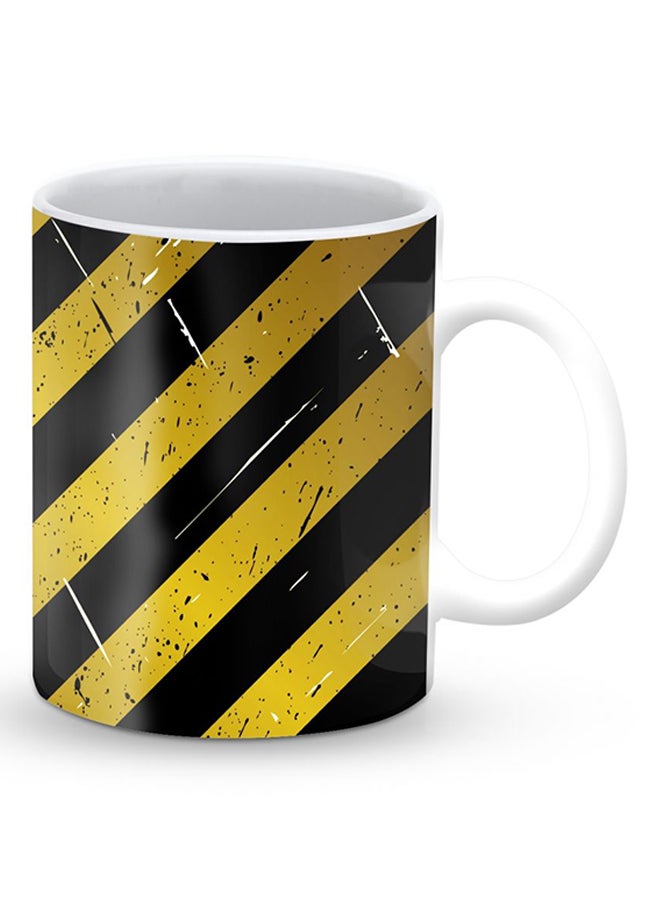 Stylizedd Premium Under Construction Designer Mug Yellow/Black - Image 2