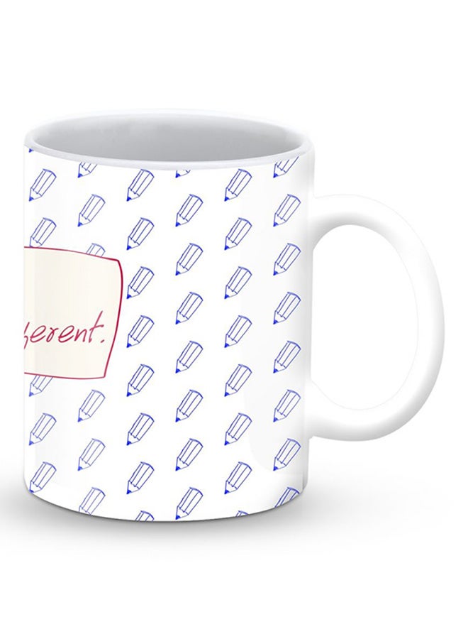 ستايلايزد قدح قهوة فاخر بتصميم كن مختلفاً أبيض/أزرق/وردي - Image 2