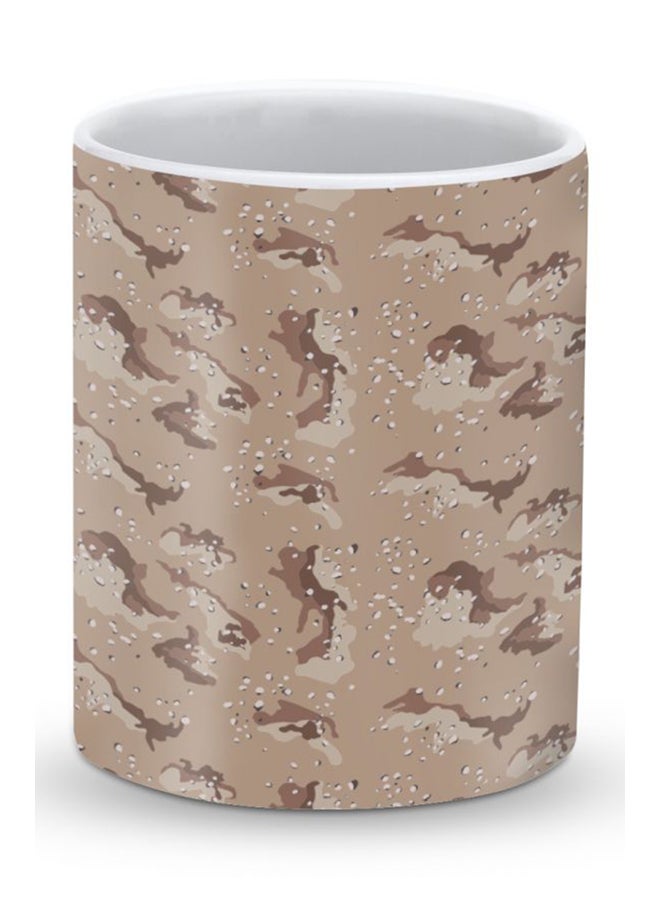 Stylizedd Premium Desert Storm Camo Designer Mug Brown/Grey - Image 1