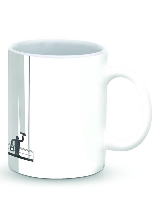 ستايلايزد قدح قهوة فاخر بتصميم شماعات الطلاء رمادي / أبيض / أسود - Image 2