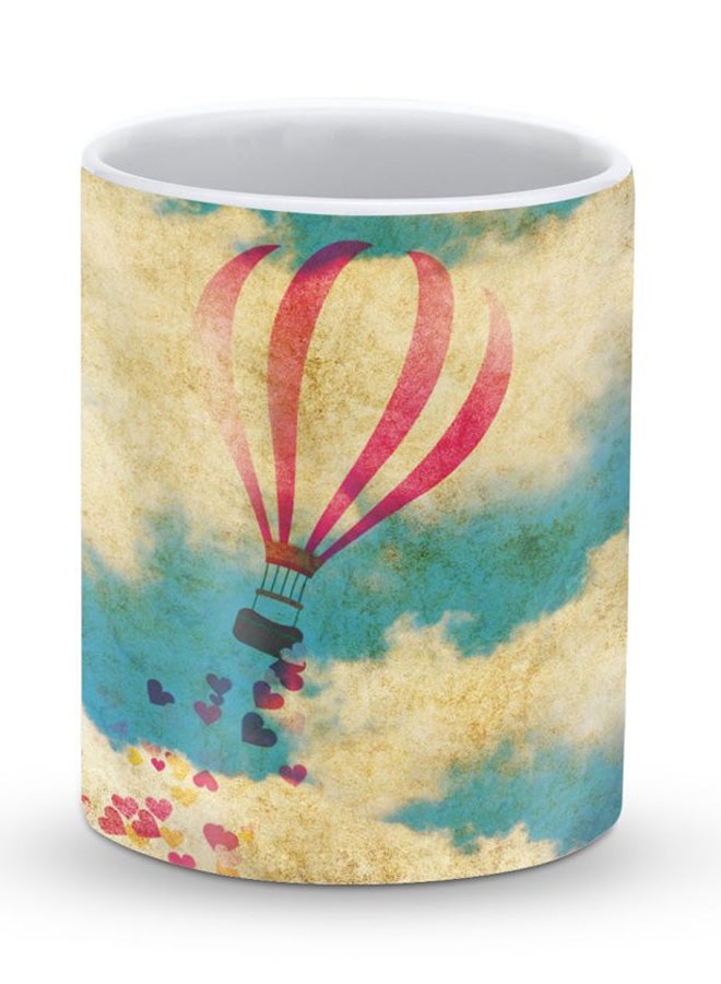 Stylizedd Premium Spreading The Love Designer Mug Blue/Beige/Pink - Image 1