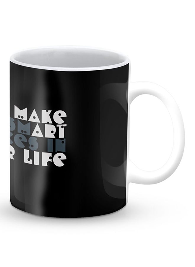 Stylizedd Premium Make Art Your Life Designer Mug Black/Grey/White - Image 2