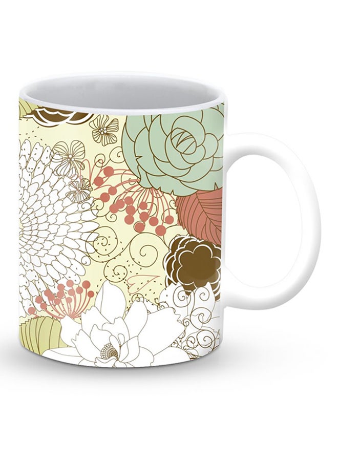 Stylizedd Premium Blooming Flower Designer Mug Green/White/Red - Image 2
