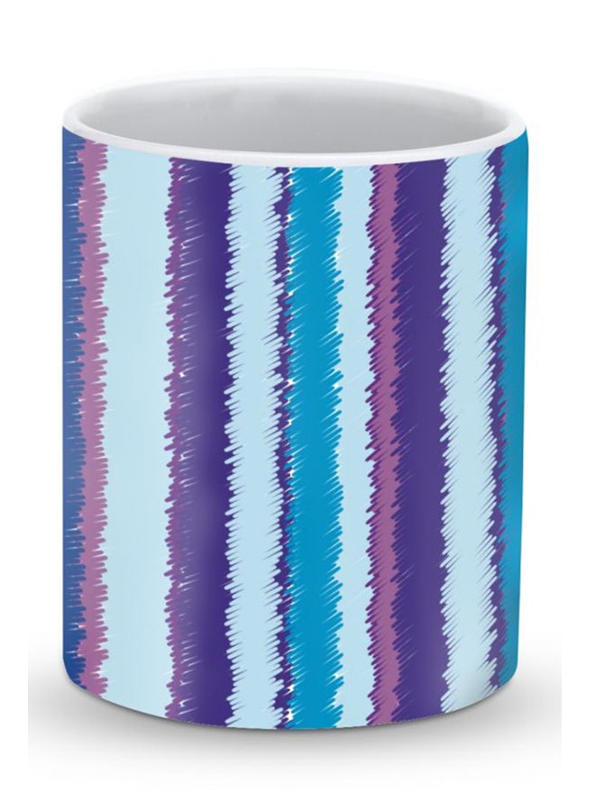 ستايلايزد قدح قهوة فاخر بتصميم خطوط من البنفسج لون أزرق - Image 1