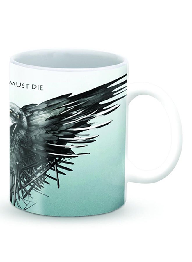 Stylizedd Premium Got All Men Must Die Designer Mug Black/Blue/White - Image 2