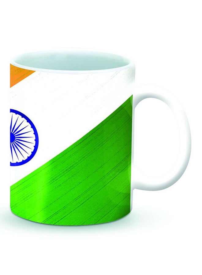 Stylizedd Premium Flag Of India Designer Mug Orange/White/Green - Image 2