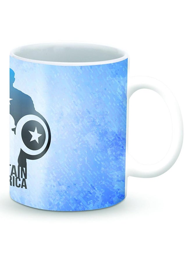 ستايلايزد قدح قهوة فاخر بتصميم ستيف روجر مقابل كابتن أميركا أزرق/ أبيض - Image 2