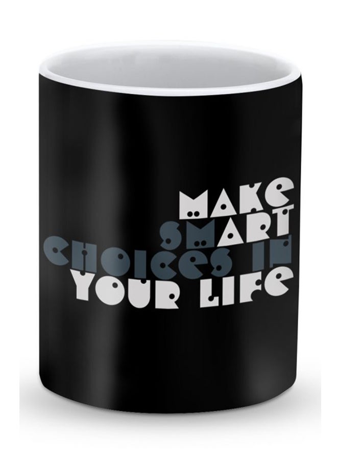 Stylizedd Premium Make Art Your Life Designer Mug Black/Grey/White - Image 1