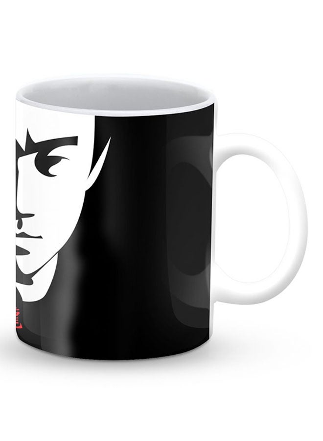 ستايلايزد قدح قهوة فاخر بتصميم تيبيوت بروس لي أسود / أبيض / أحمر - Image 2