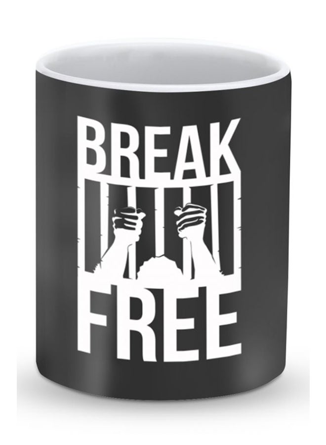 ستايلايزد قدح قهوة فاخر بتصميم بريك فري أسود/ أبيض - Image 1